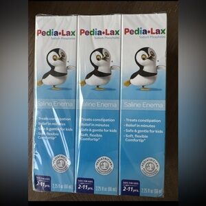 Fleet Pedia Lax Enema Saline Soft Flexible Comfortip 2.25oz Pack of 6